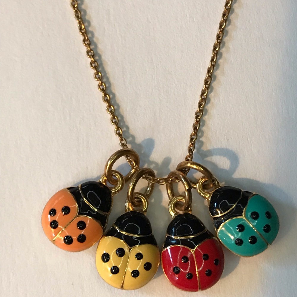Joan Rivers Ladybug Charm Necklace, earrings, bracelet, and anklet.